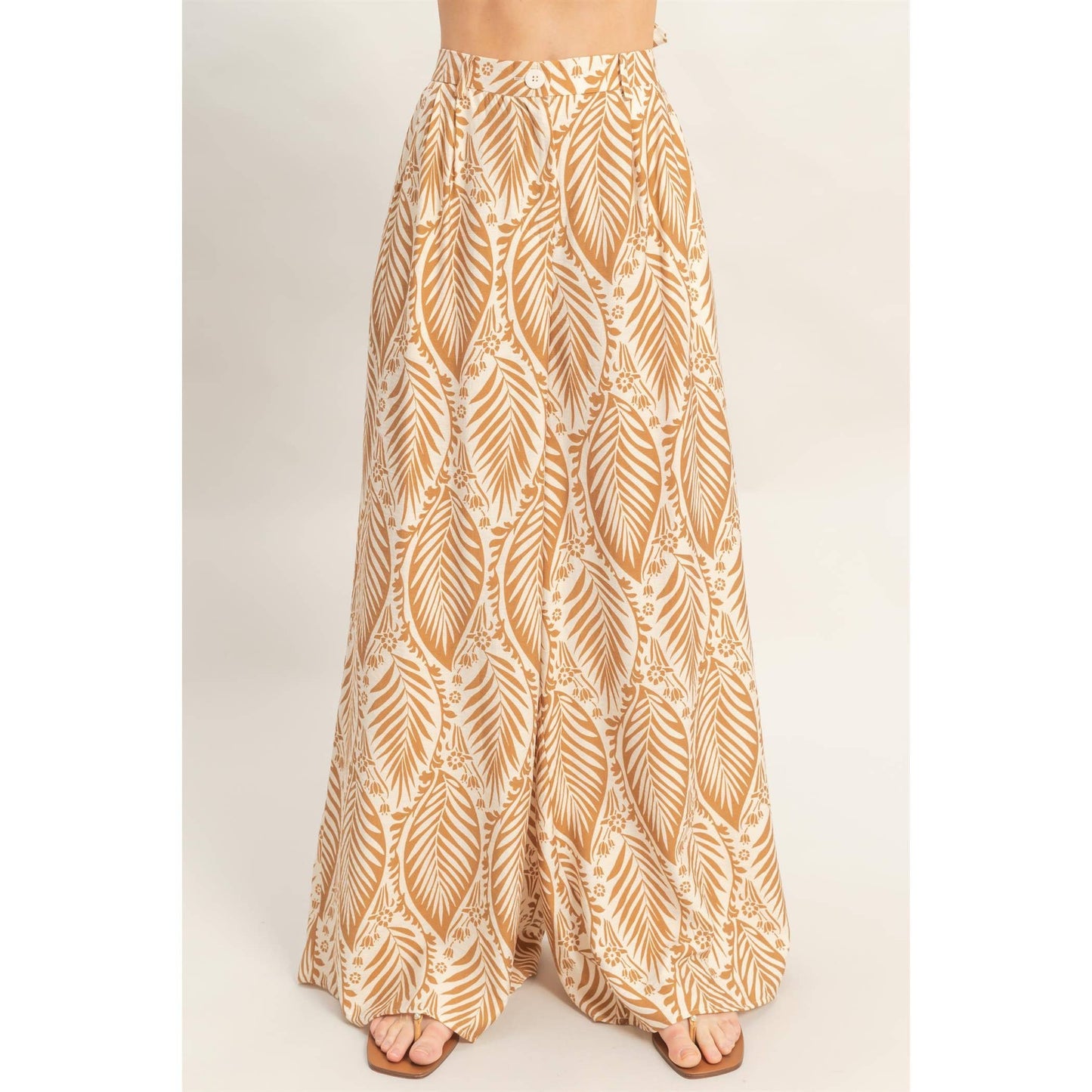 Strapless Top & Pant Print Set