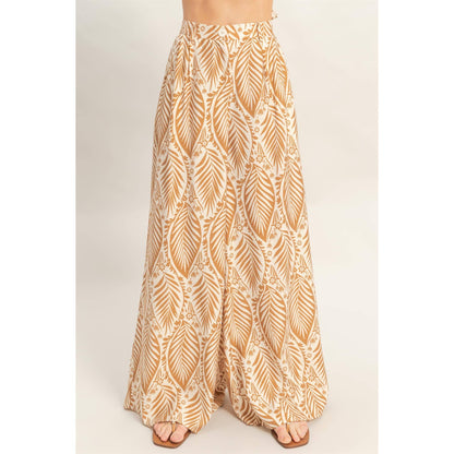 Strapless Top & Pant Print Set