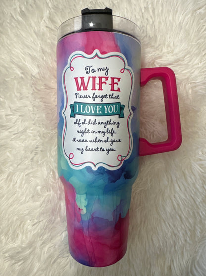 Celebrate Love Theme 40oz Insulated Cup - Southern Sassy Boutique