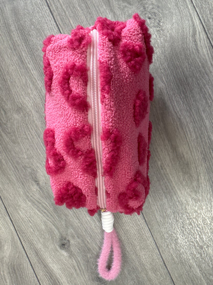 Heart Cosmetic Bag with Key Chain