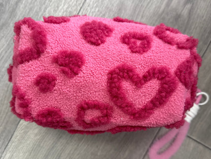 Heart Cosmetic Bag with Key Chain