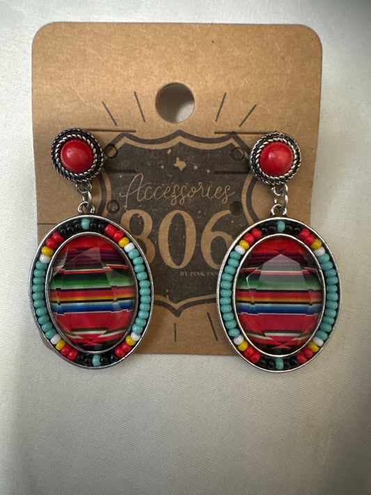 Western Teardrop Earrings Mulit Color