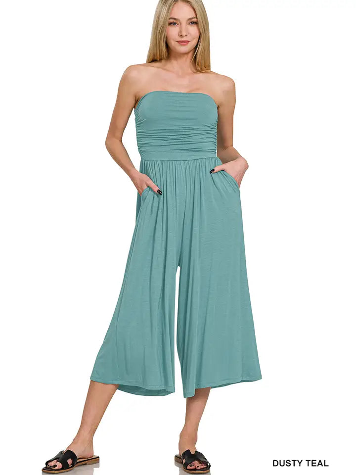 Strapless Tube Top Jumpsuit