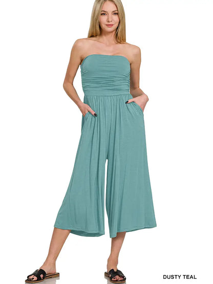 Strapless Tube Top Jumpsuit