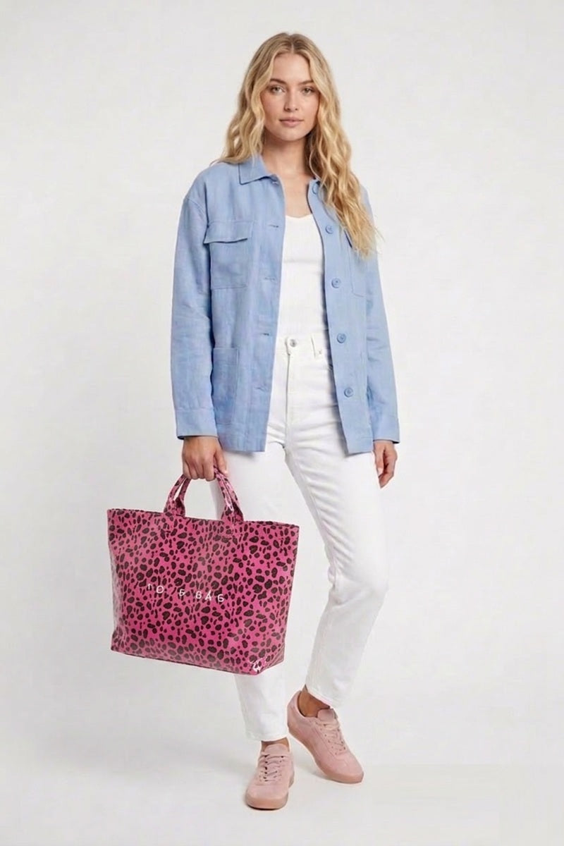 Leopard Print PVC Tote Bag