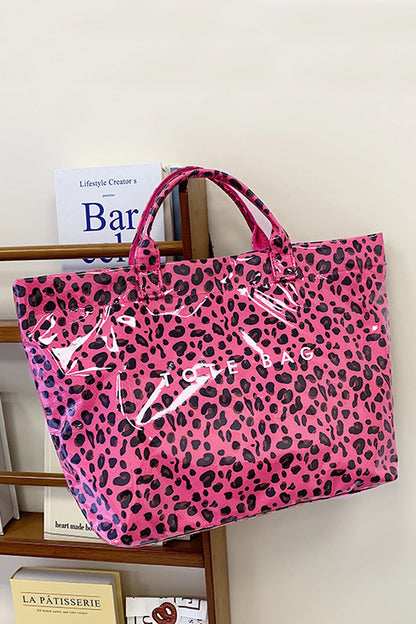 Leopard Print PVC Tote Bag
