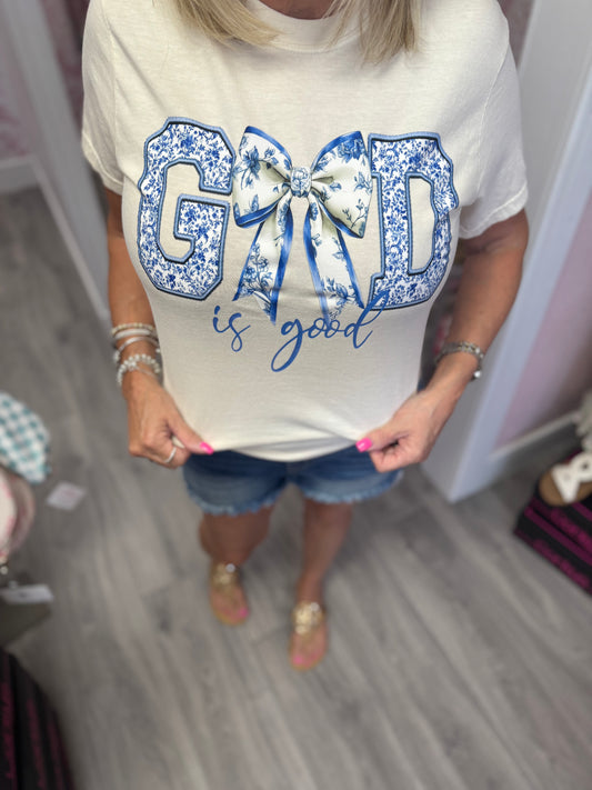 God is Good Coquette Graphic Tee