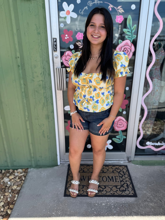 Floral Smocked Peplum Blouse