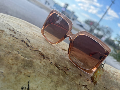 Thick Acetate Frame Square Sunglasses Set