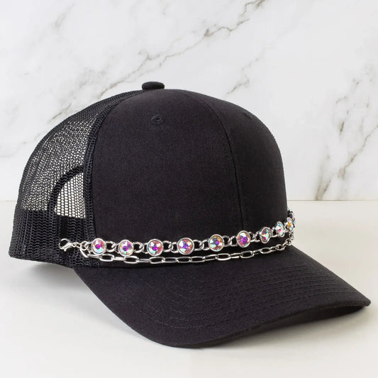 AB Crystal Trucker Hat Chain
