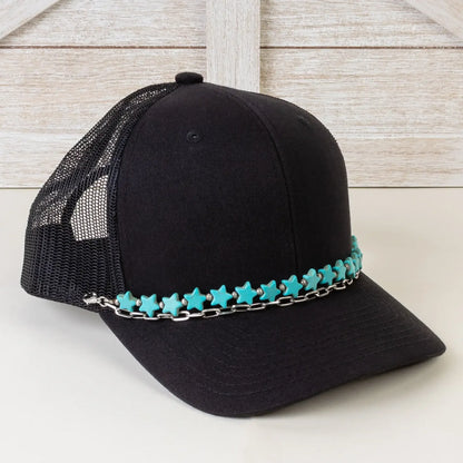 Star Trucker Hat Chain - Southern Sassy Boutique