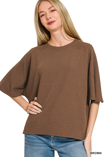 Double Knit Short Sleeve Top