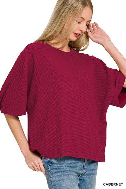 Double Knit Short Sleeve Top