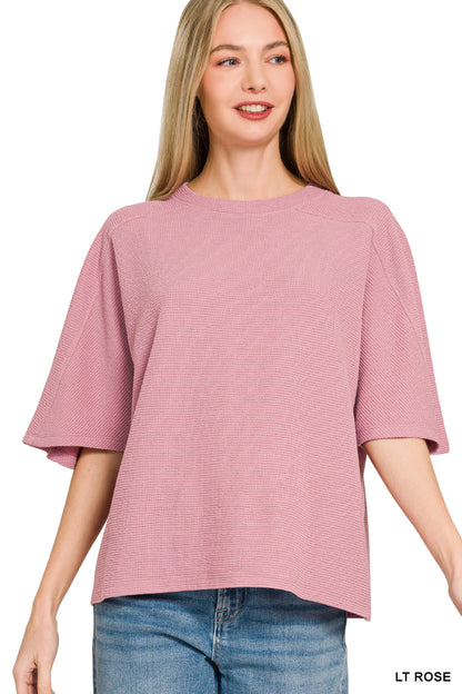 Double Knit Short Sleeve Top