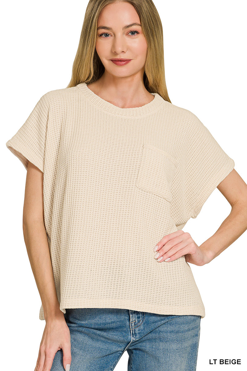 Chenille Short Sleeve Sweater