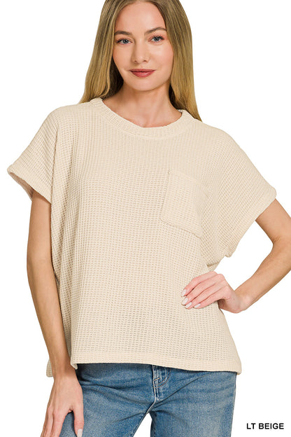Chenille Short Sleeve Sweater