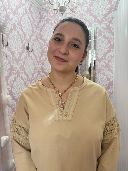 Cross Front Toggle Necklace