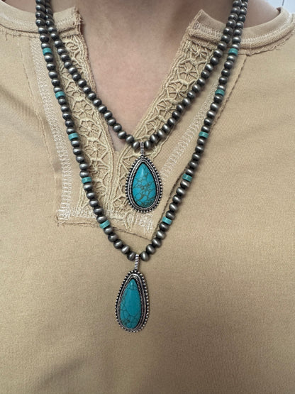 Layered Western Beaded Necklace
