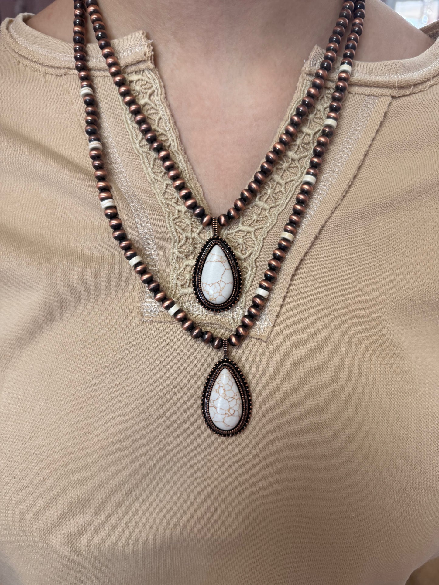 Layered Western Beaded Necklace