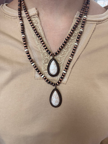 Layered Western Beaded Necklace