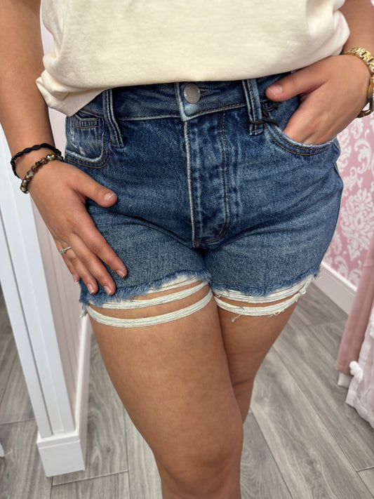 High Waist Rigid Magic Cut Off Shorts