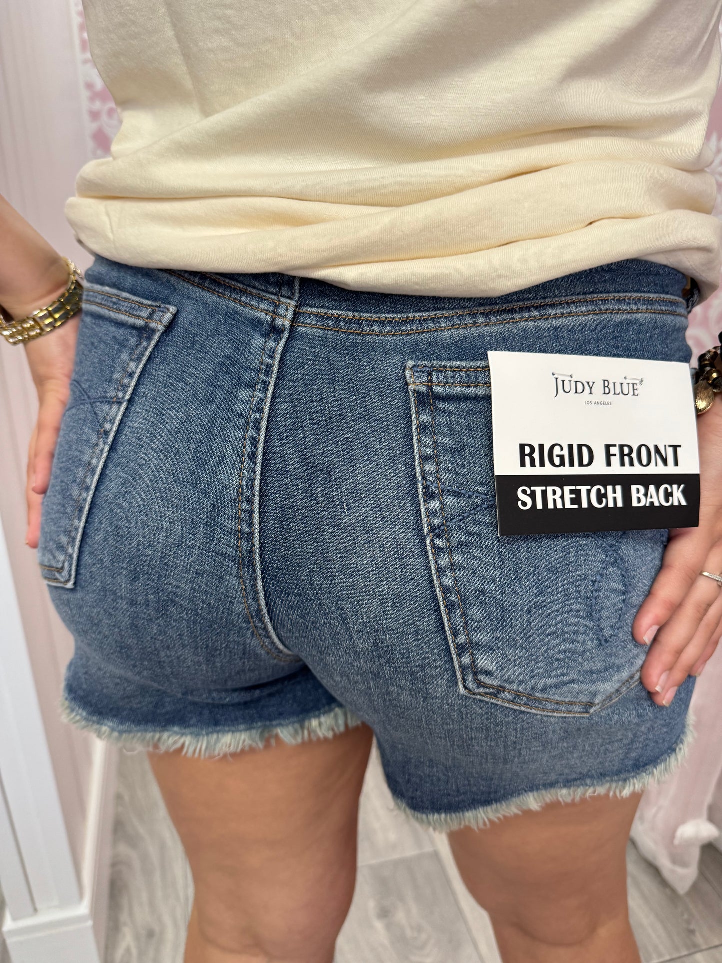 High Waist Rigid Magic Cut Off Shorts