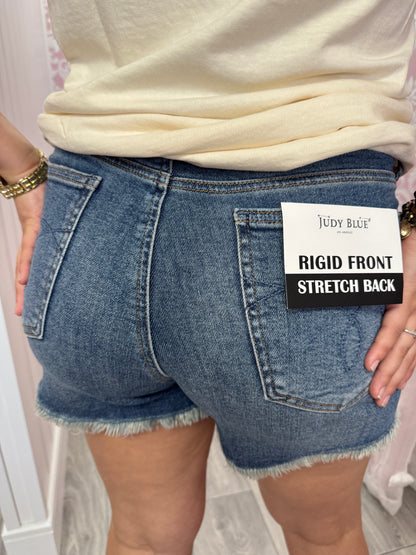 High Waist Rigid Magic Cut Off Shorts