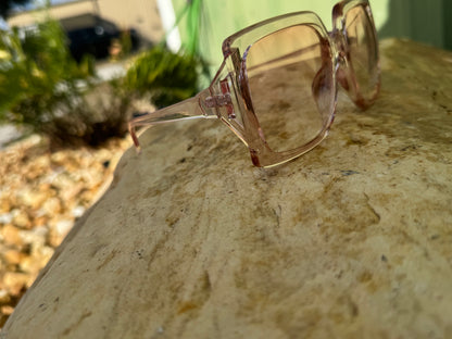 Thick Acetate Frame Square Sunglasses Set