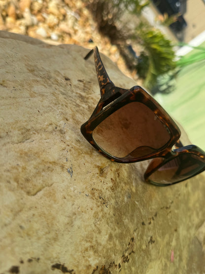 Thick Acetate Frame Square Sunglasses Set