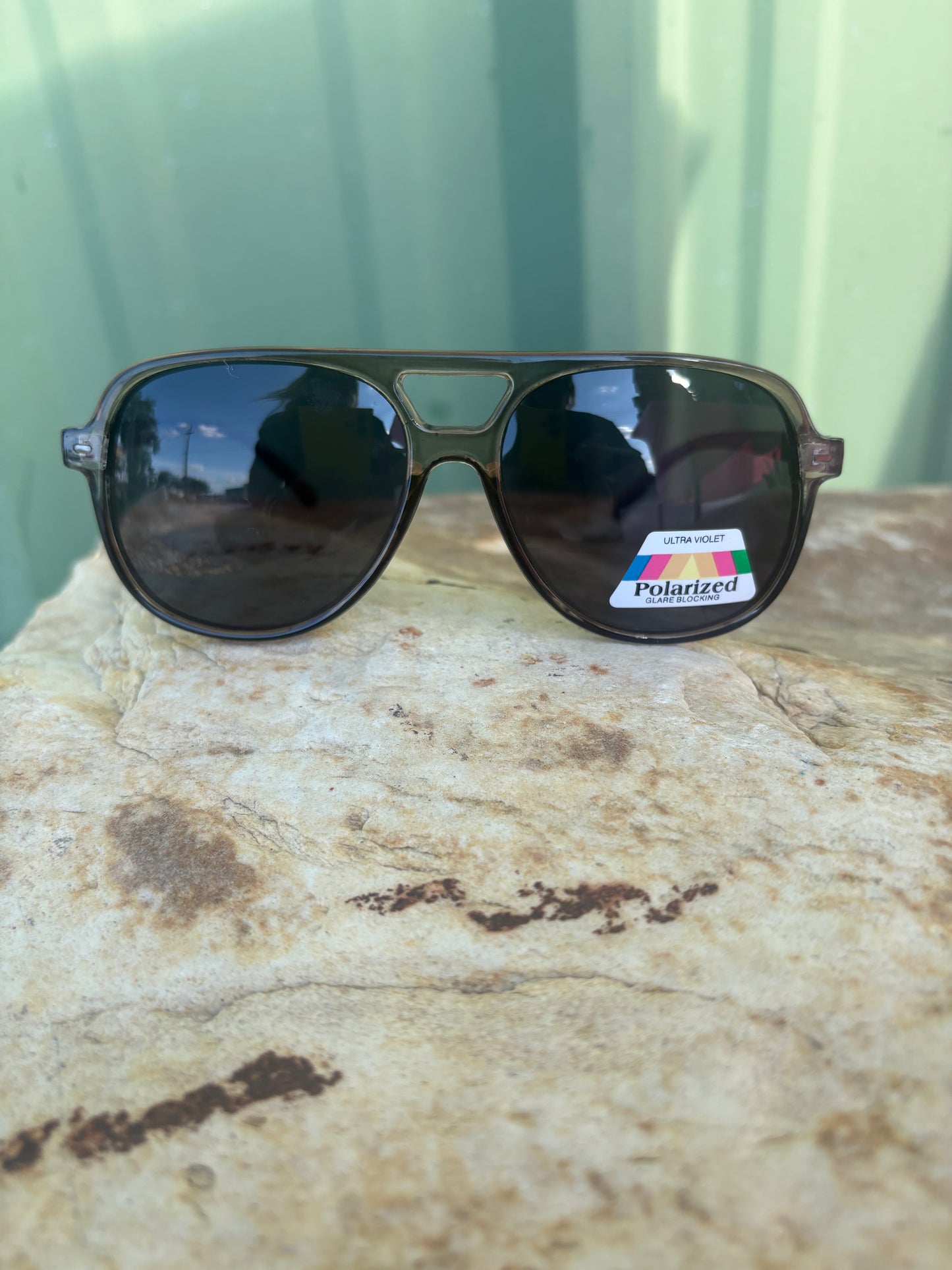 Acetate Aviator Frame Sunglasses