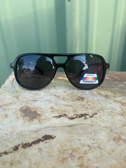 Acetate Aviator Frame Sunglasses