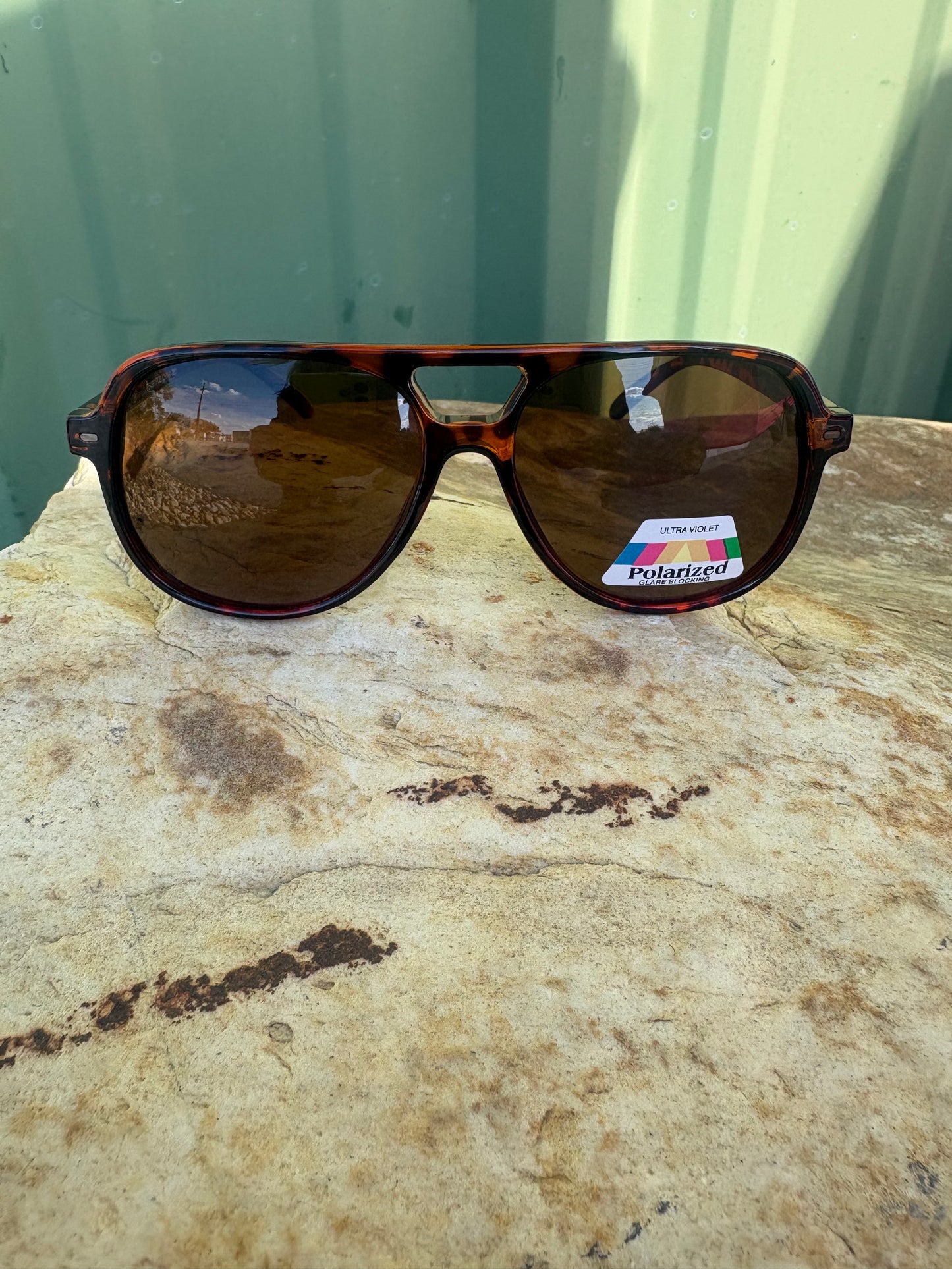 Acetate Aviator Frame Sunglasses