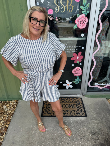 Knitted Stripped Romper