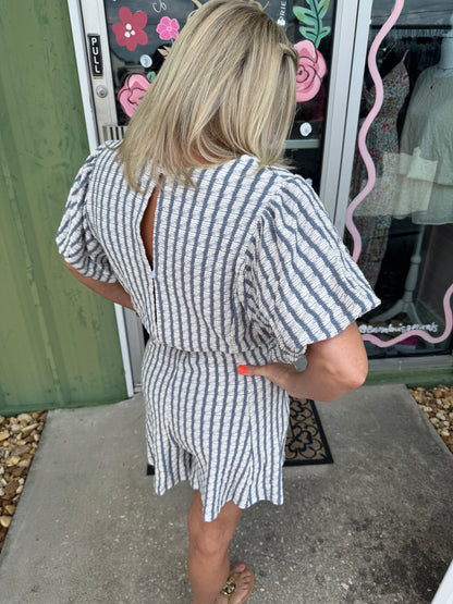 Knitted Stripped Romper