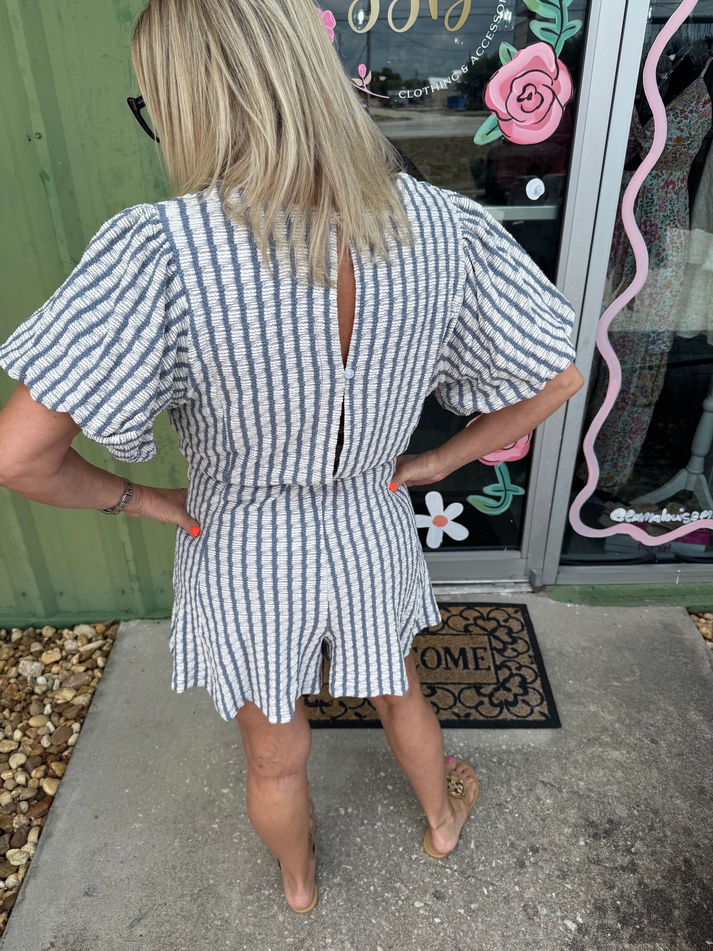 Knitted Stripped Romper