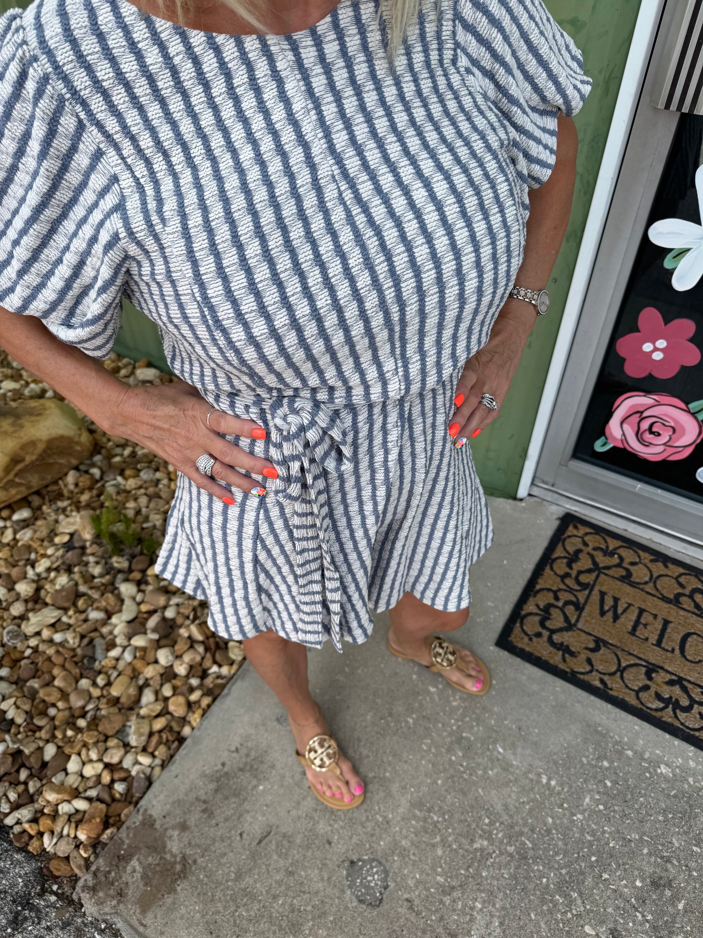 Knitted Stripped Romper