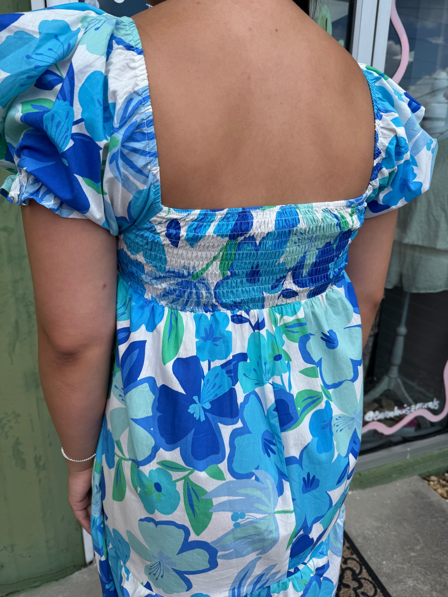Floral Bliss Puff Sleeve Mini Dress