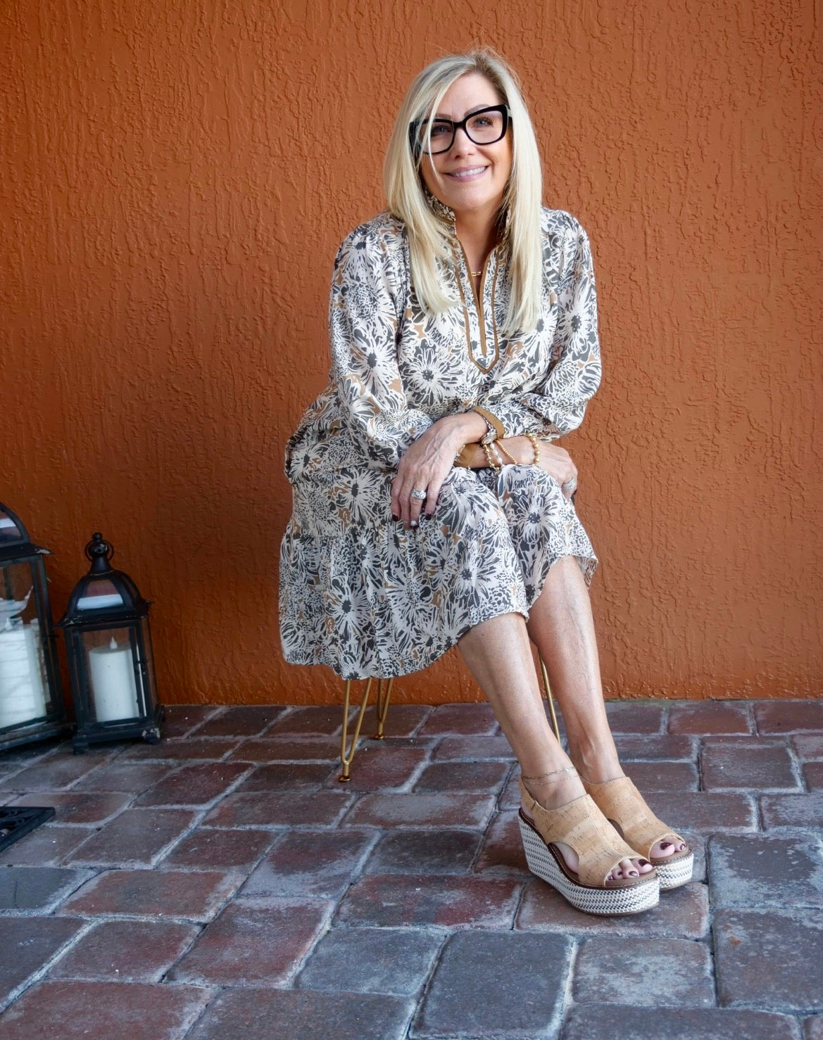Floral Print Tiered Dress