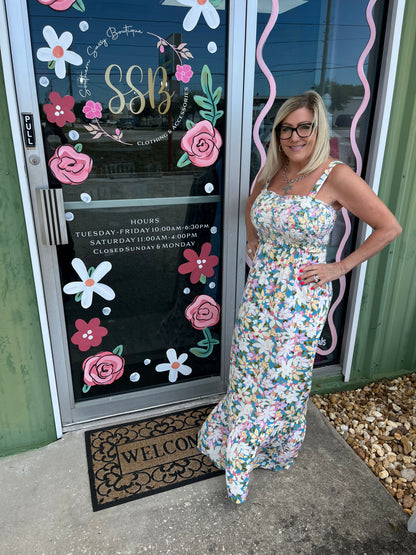Meadow Bloom Floral Maxi Dress