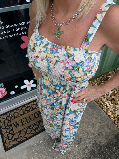 Meadow Bloom Floral Maxi Dress