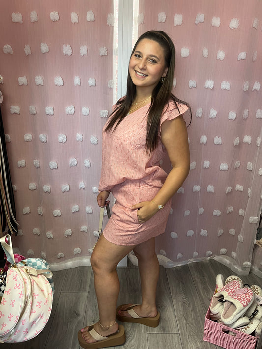 Solid Cotton Woven Cute Top & Shorts Set
