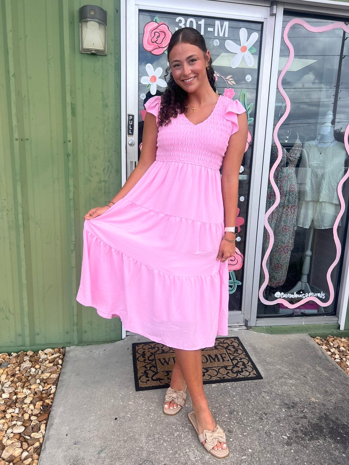 Flutter Sleeve Maxi Dress