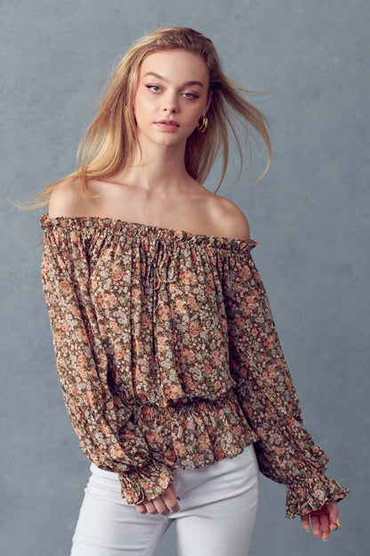 Off Shoulder Floral Top