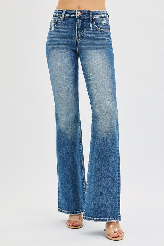 Tummy Control High Rise Flare Jeans