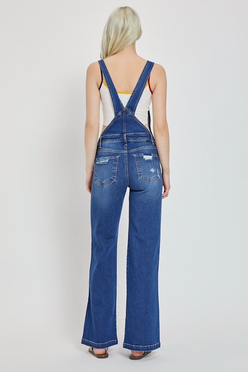 Risen Dark Wide Leg Overalls