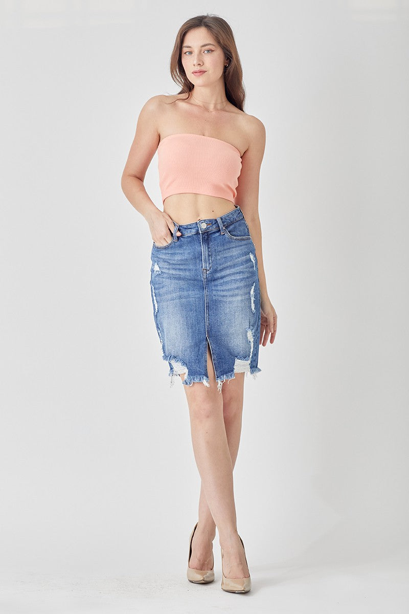 Risen Distressed Pencil Skirt