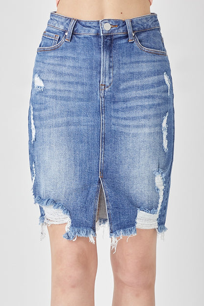 Risen Distressed Pencil Skirt