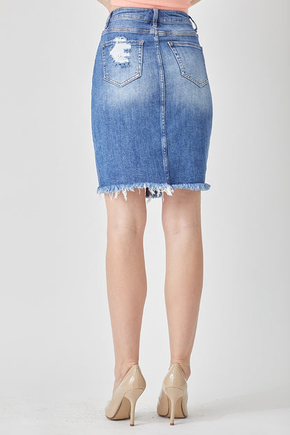 Risen Distressed Pencil Skirt