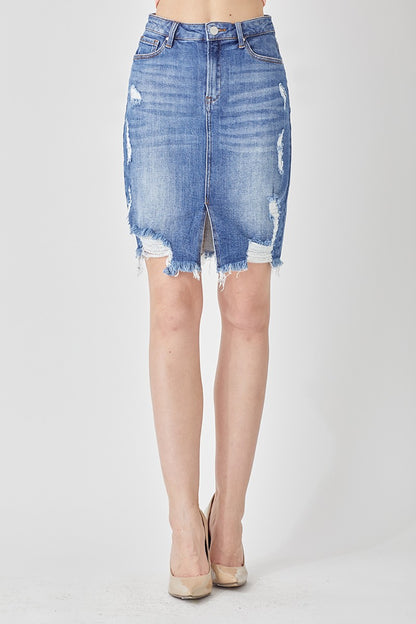 Risen Distressed Pencil Skirt
