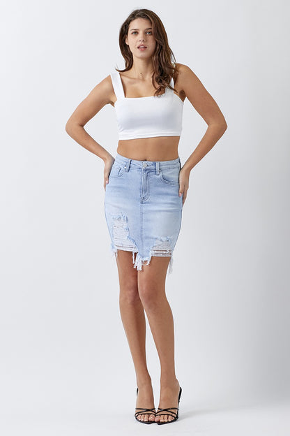 Hi-Rise Pencil Mini-Skirts